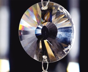 C40050  Crystal Disc Without Ring 45mm 2 Holes